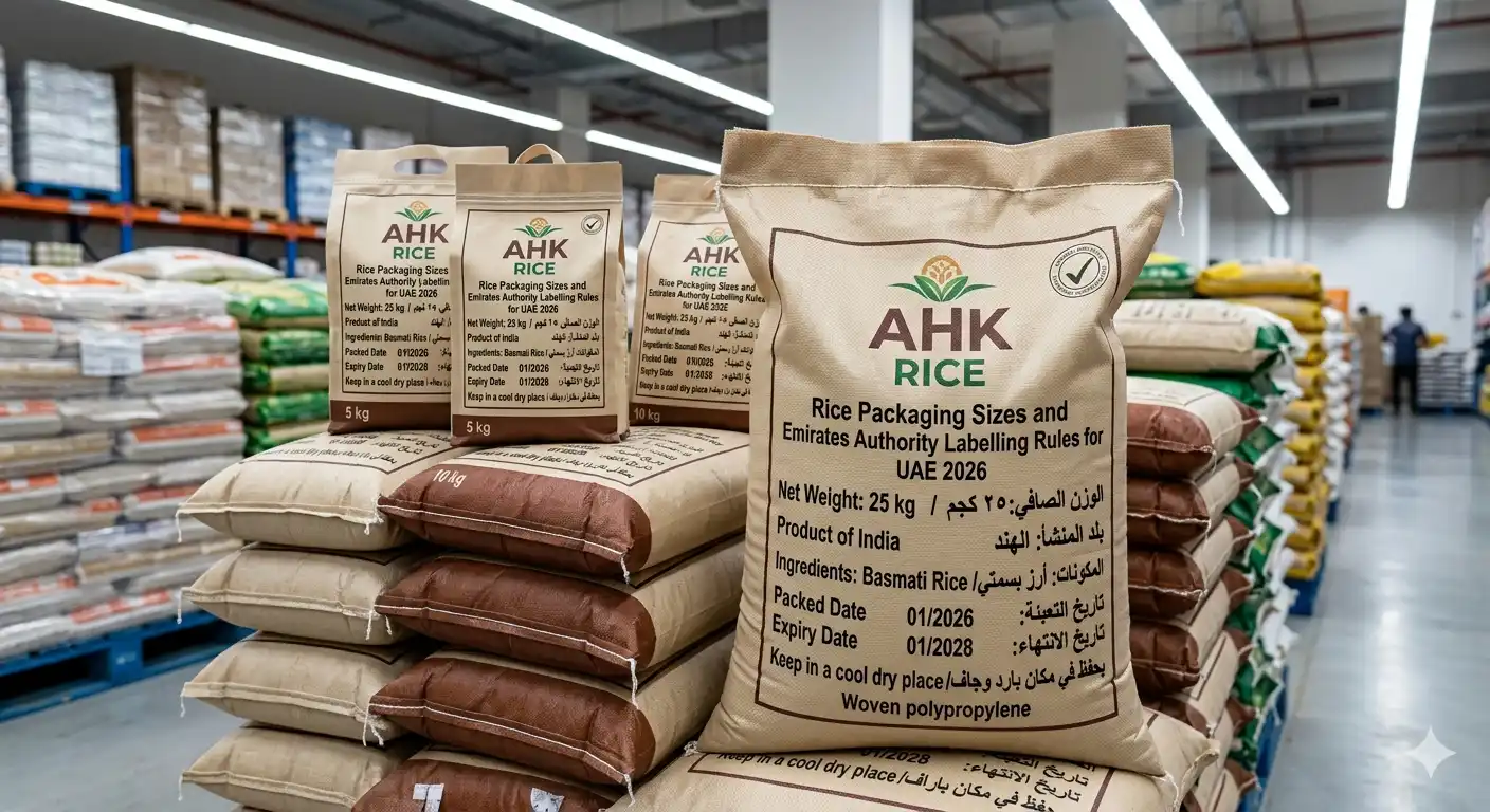 Rice Packaging Sizes and Emirates Authority Labelling Rules for UAE 2026