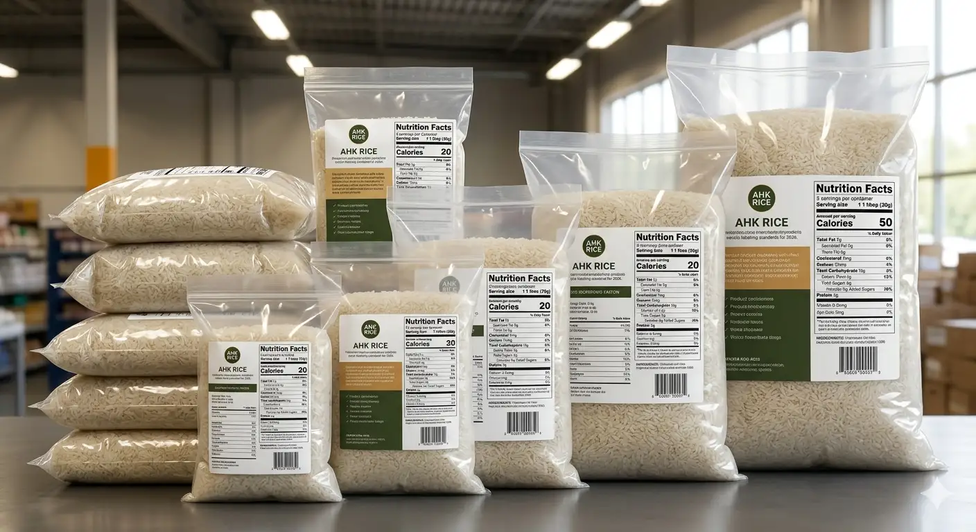 Rice Packaging Sizes and FDA Nutrition Labelling Standards for USA 2026