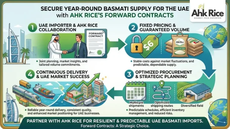 Secure Year-Round Basmati Supply for the UAE with AHK Rice Forward Contracts