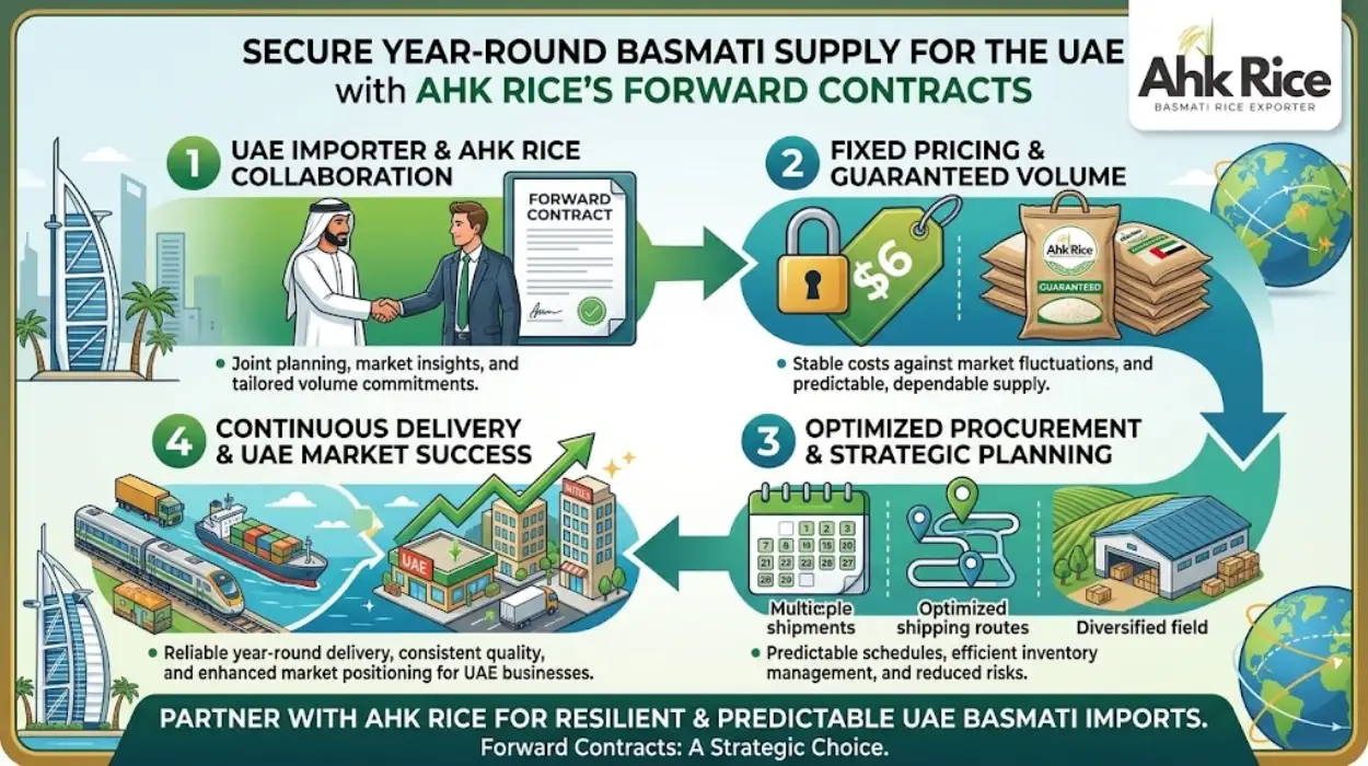 Secure Year-Round Basmati Supply for the UAE with AHK Rice Forward Contracts