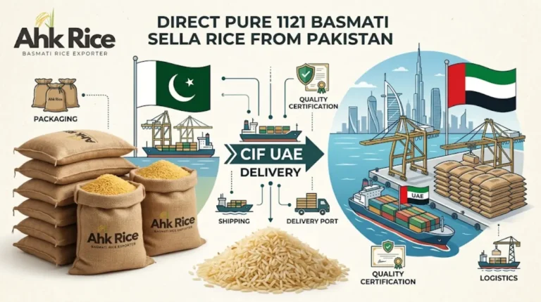 Source 1121 Basmati Sella Rice Directly from Pakistan with CIF UAE Delivery Options