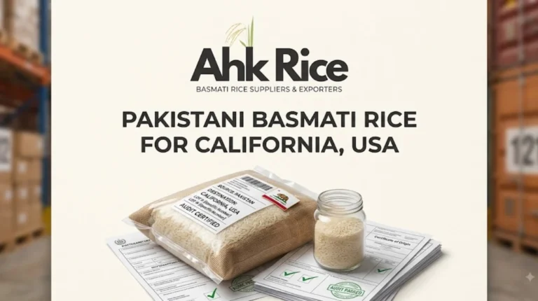 Source Audit-Ready Pakistani Basmati Rice from AHK Rice for California, USA