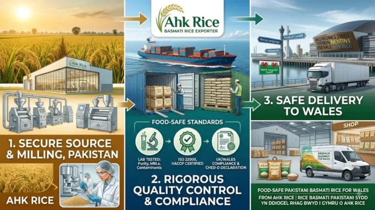 Source Food-Safe Pakistani Basmati Rice for Wales from AHK Rice