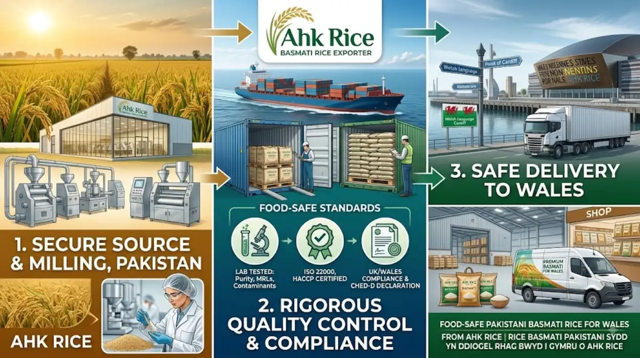 Source Food-Safe Pakistani Basmati Rice for Wales from AHK Rice