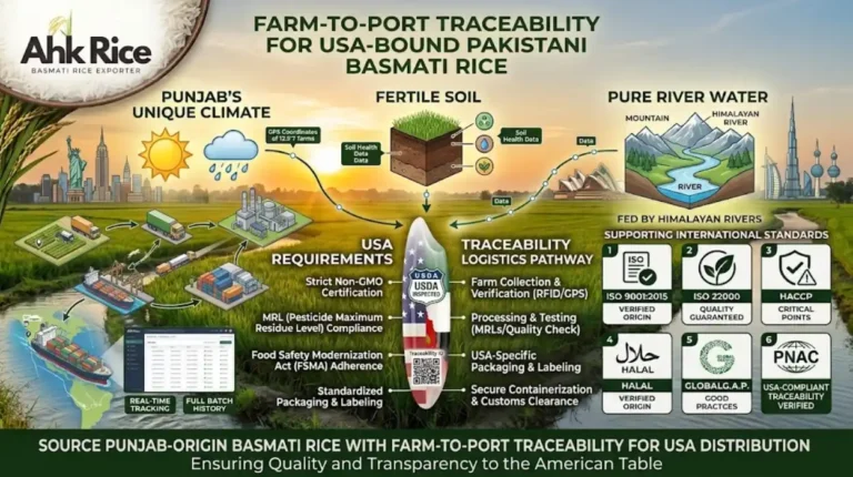 Source Punjab-Origin Basmati Rice with Farm-to-Port Traceability for USA Distribution