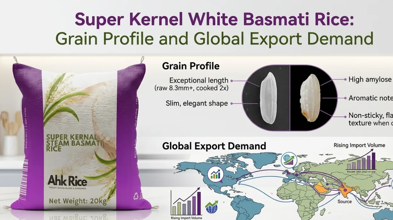 Super Kernel White Basmati Rice: Grain Profile and Global Export Demand