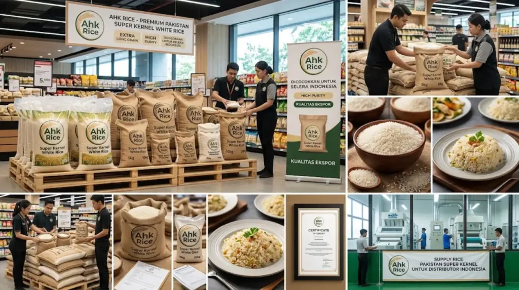 AHK Rice Pakistan Super Kernel White Rice Supply for Indonesian Retailers