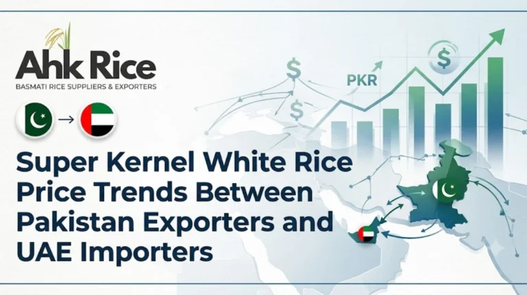 Super Kernel White Rice Price Trends Between Pakistan Exporters and UAE Importers