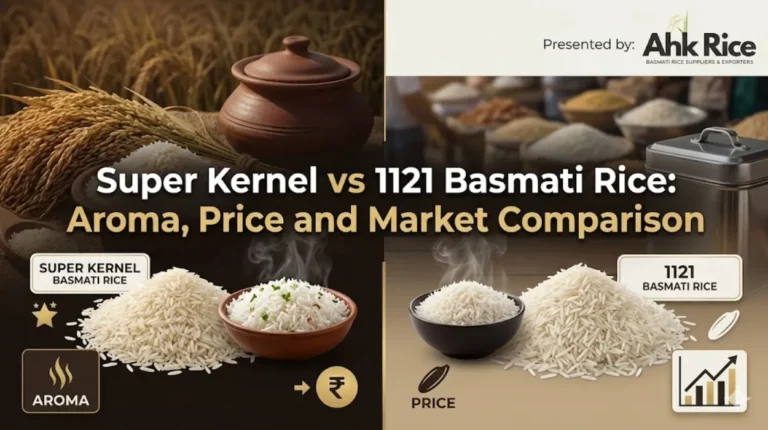 Super Kernel vs 1121 Basmati Rice Aroma, Price and Market Comparison
