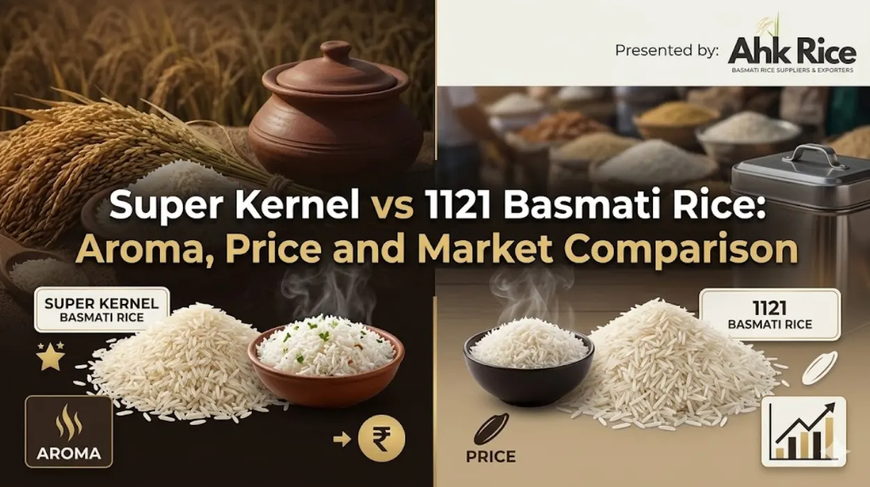 Super Kernel vs 1121 Basmati Rice Aroma, Price and Market Comparison
