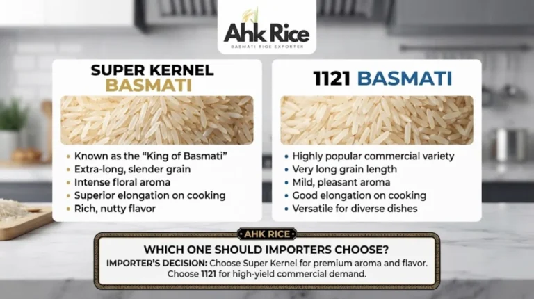 Super Kernel vs 1121 Basmati Which One Should Importers Choose