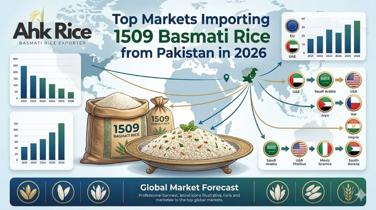 Top Markets Importing 1509 Basmati Rice from Pakistan in 2026