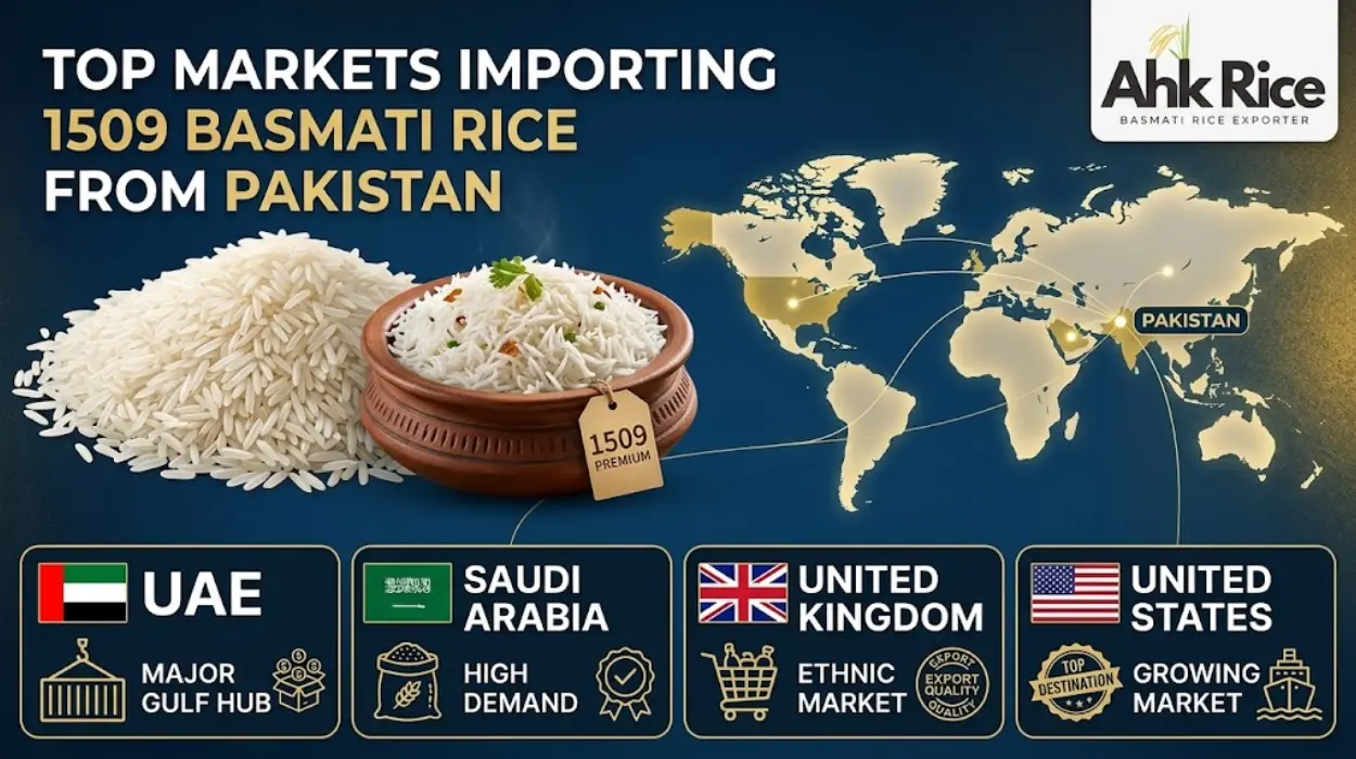 Top Markets Importing 1509 Basmati Rice from Pakistan