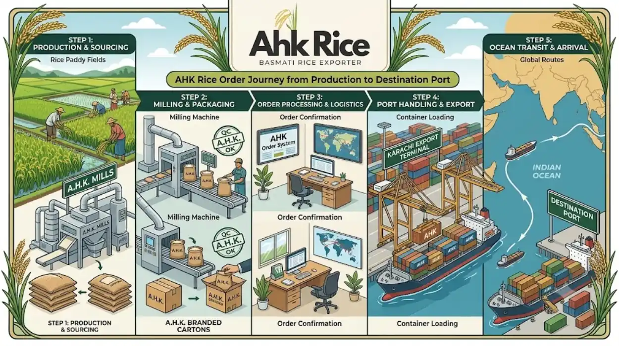 Track Your AHK Rice Order from Production to Destination Port