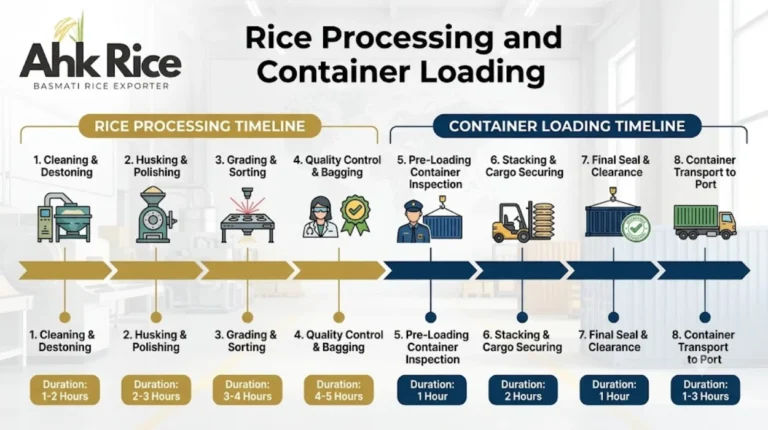 Understanding Rice Processing and Container Loading Timelines Before Export