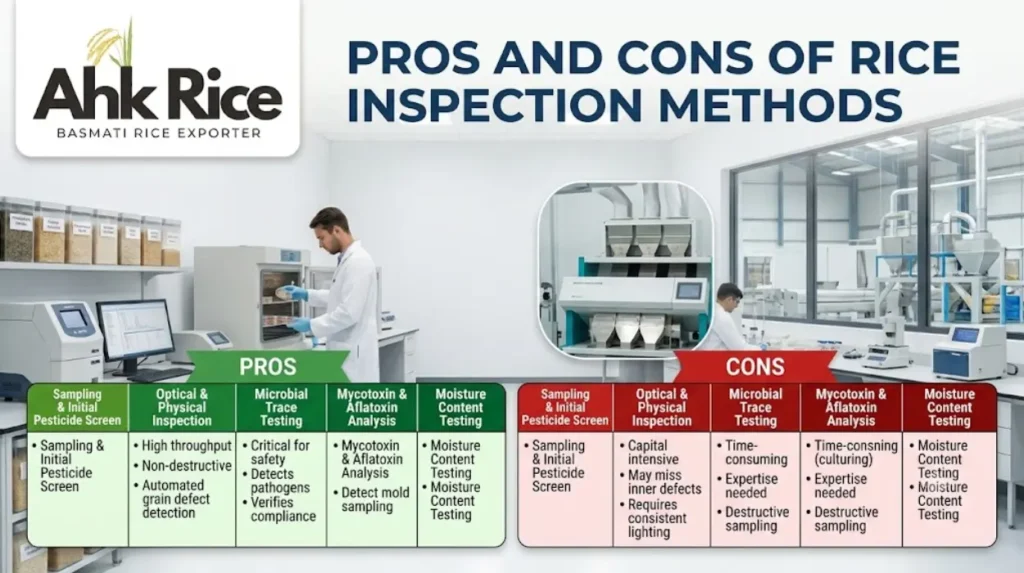 How Do Inspection Procedures Verify Rice Cleanliness Standards?