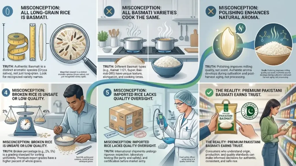 What Common Misconceptions Exist About Pakistani Basmati Rice?