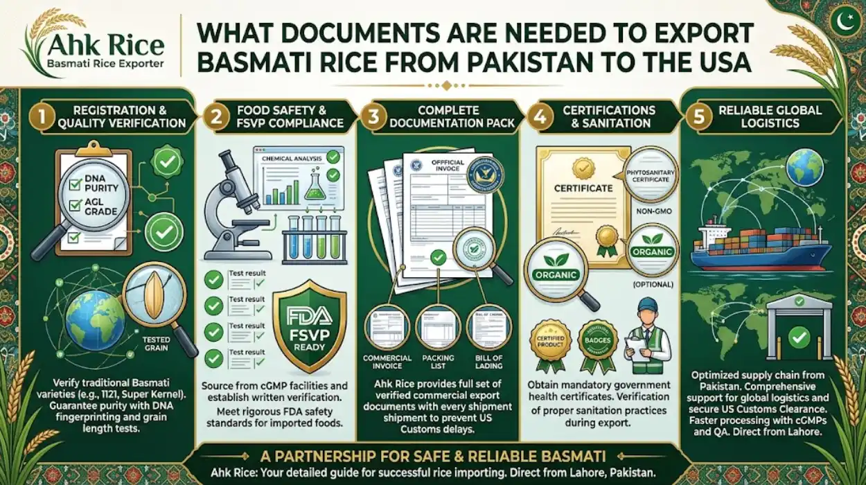 What Documents Are Needed to Export Basmati Rice from Pakistan to the USA