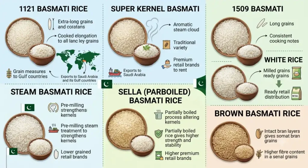 What Grades of Pakistan Basmati Rice Are Commonly Exported