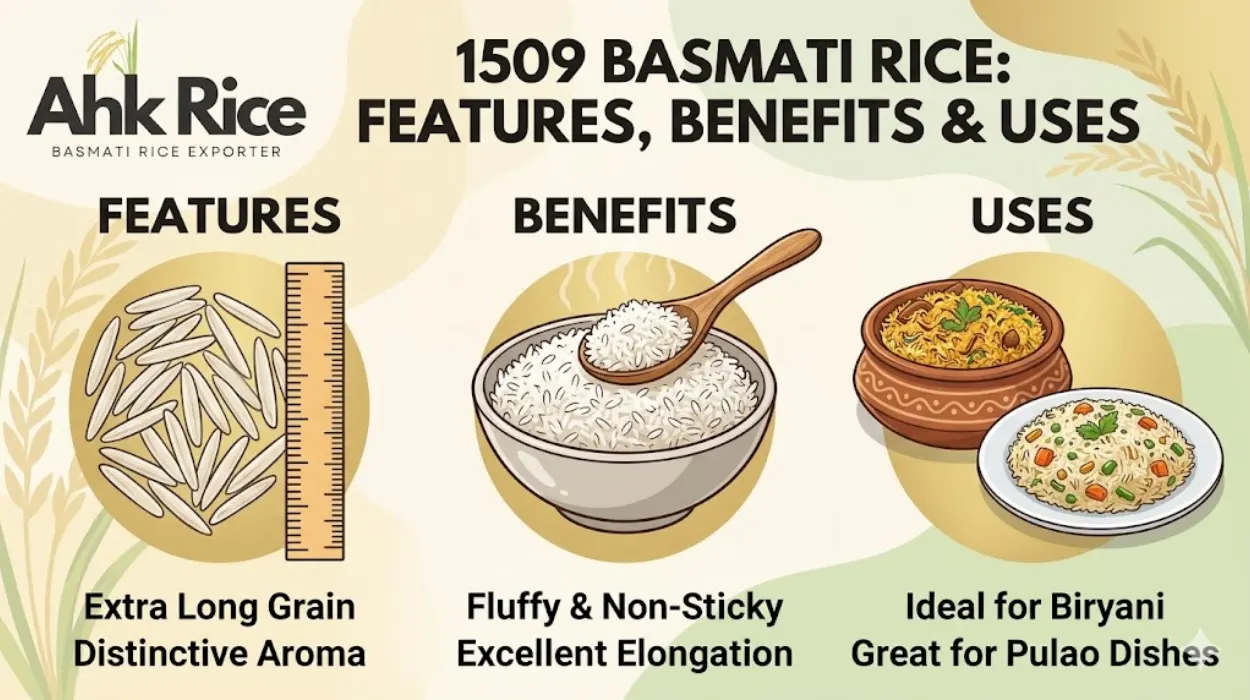 What Is 1509 Basmati Rice Features, Benefits and Uses