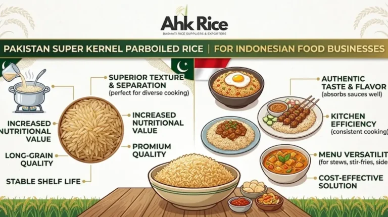 What Makes Pakistan Super Kernel Parboiled Rice Suitable for Indonesian Food Businesses?