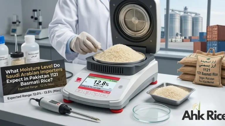 What Moisture Level Do Saudi Arabian Importers Expect in Pakistan 1121 Basmati Rice?
