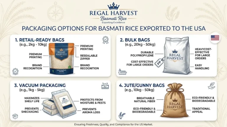What Packaging Options Are Available for Basmati Rice Exported to the USA