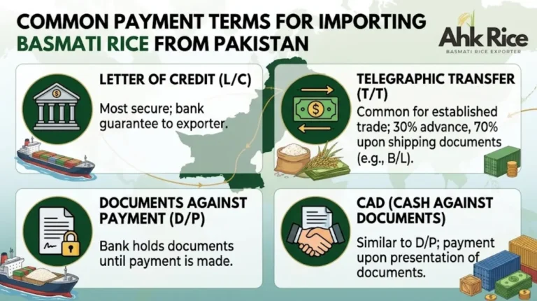 What Payment Terms Are Used When Importing Basmati Rice from Pakistan