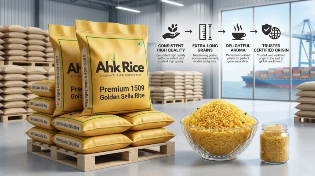 Source 1509 Golden Sella Rice Directly from AHK Rice