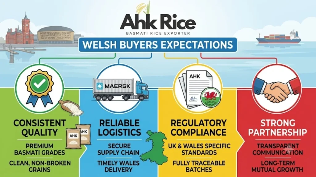Source Compliant Pakistani Basmati Rice for Wales Through AHK Rice