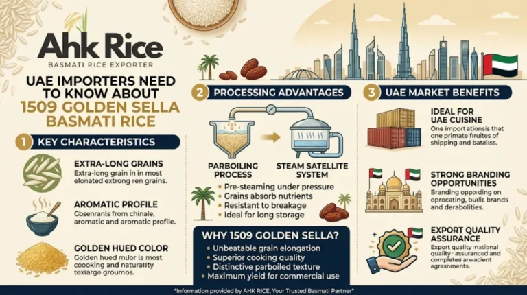 What UAE Importers Need to Know About 1509 Golden Sella Basmati Rice Pricing from Pakistan