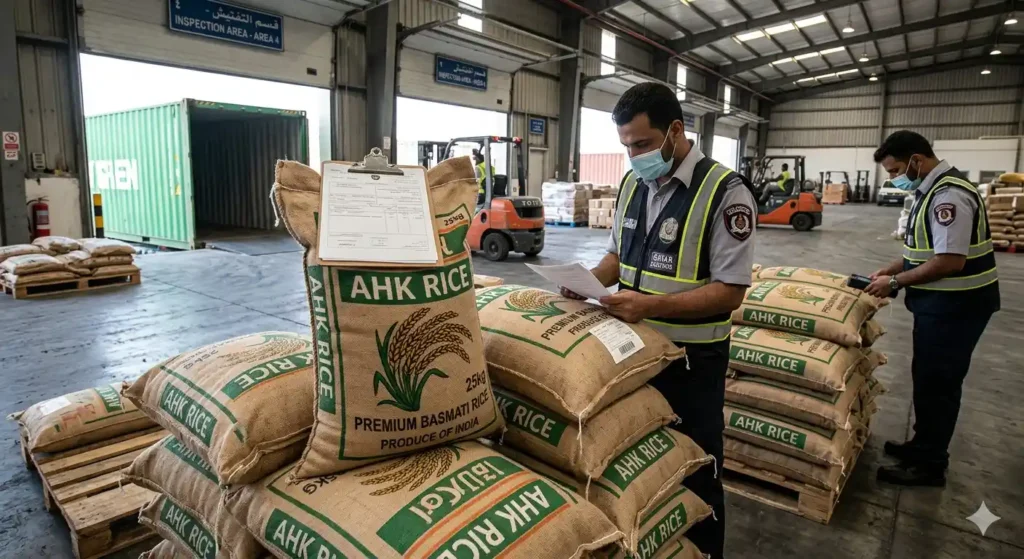 What are common problems in Qatar rice import compliance?
