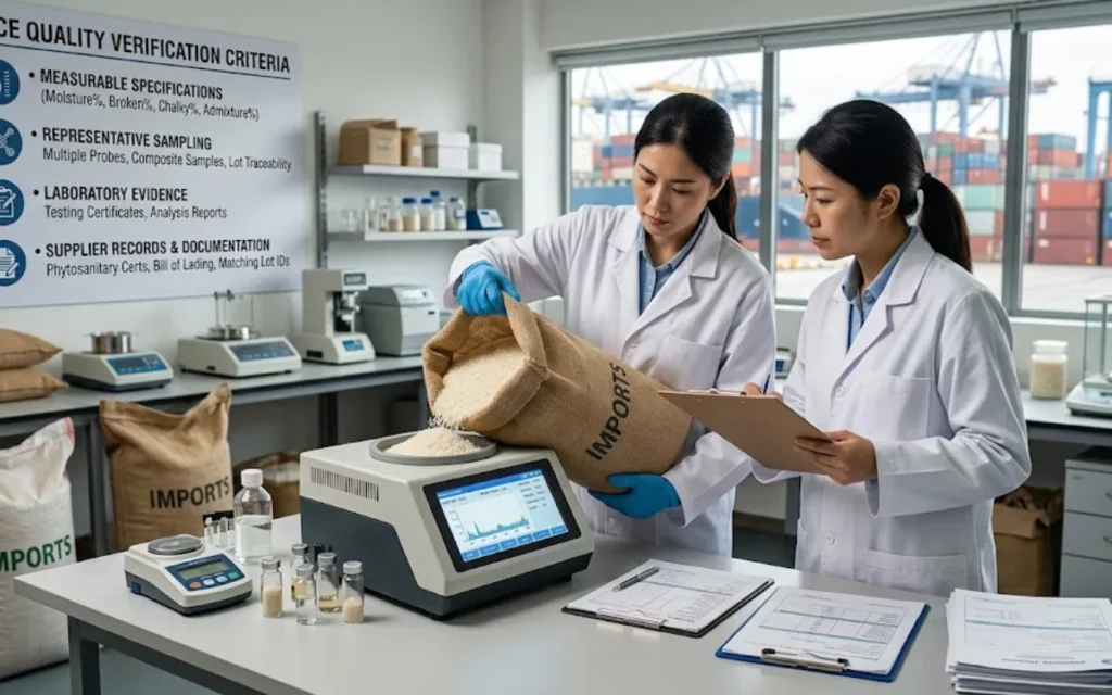 What are the common misconceptions about rice quality verification?