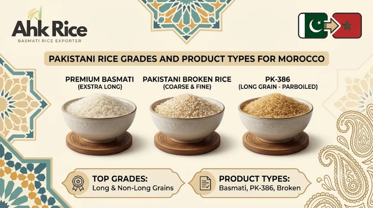 What are the key components that determine rice grades