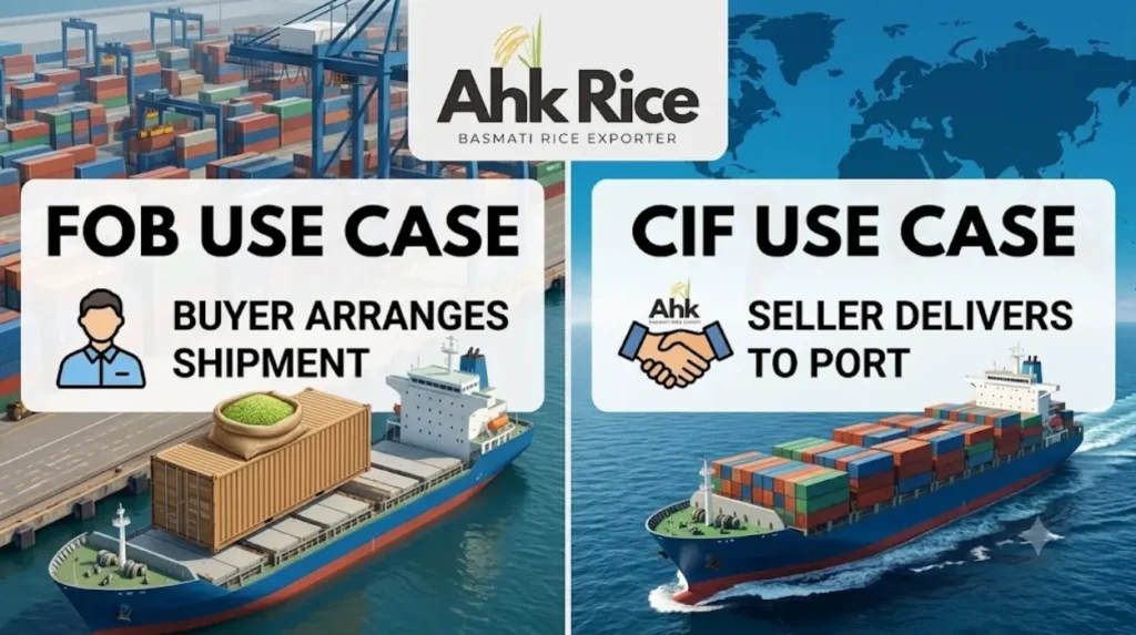 Why 1121 Golden Sella Basmati Rice Prices Differ Between FOB Pakistan and CIF UAE