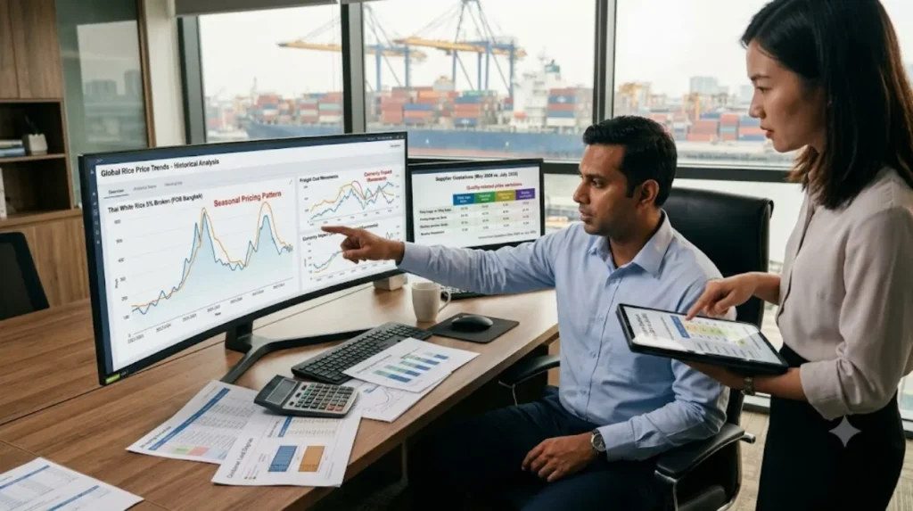 What benefits do buyers gain by understanding rice price trends?
