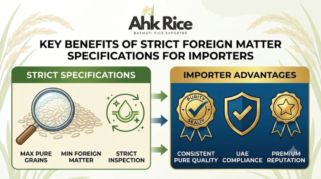 What Foreign Matter Specifications Differentiate Premium Pakistan Rice Exporters for UAE Importers?