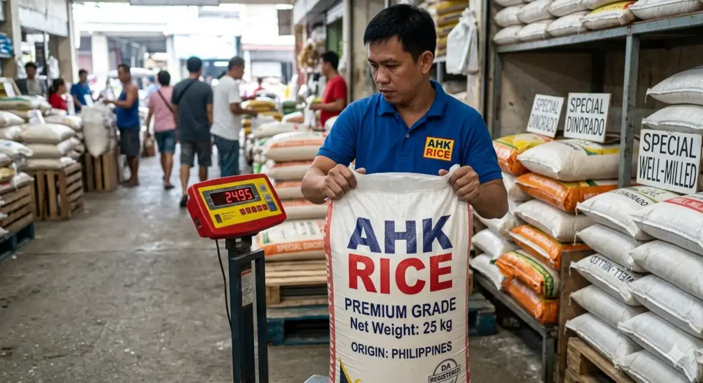 What common problems and misconceptions exist about rice packaging and DA labelling in the Philippines?