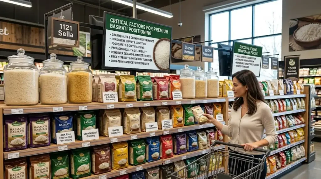 What decision factors should retailers evaluate before positioning premium Basmati?
