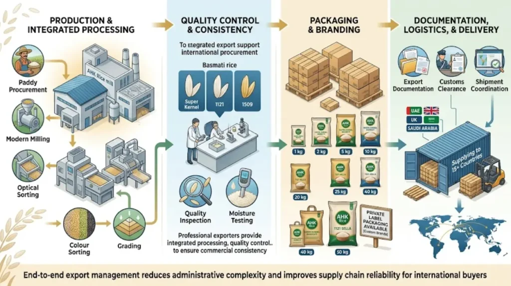 What export services support consistent international procurement?