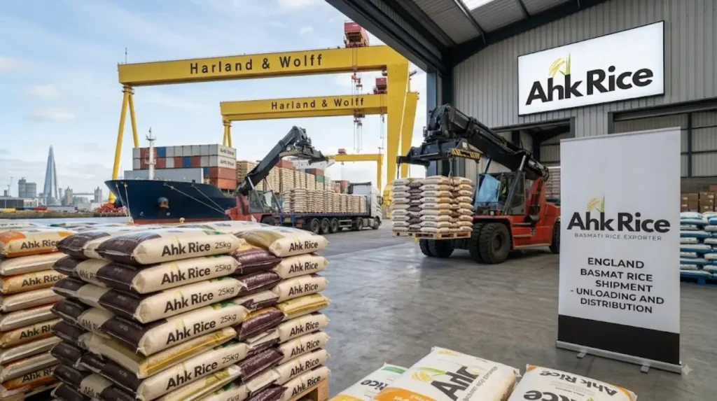 Ship Inspection-Ready Pakistani Basmati Rice to England with AHK Rice
