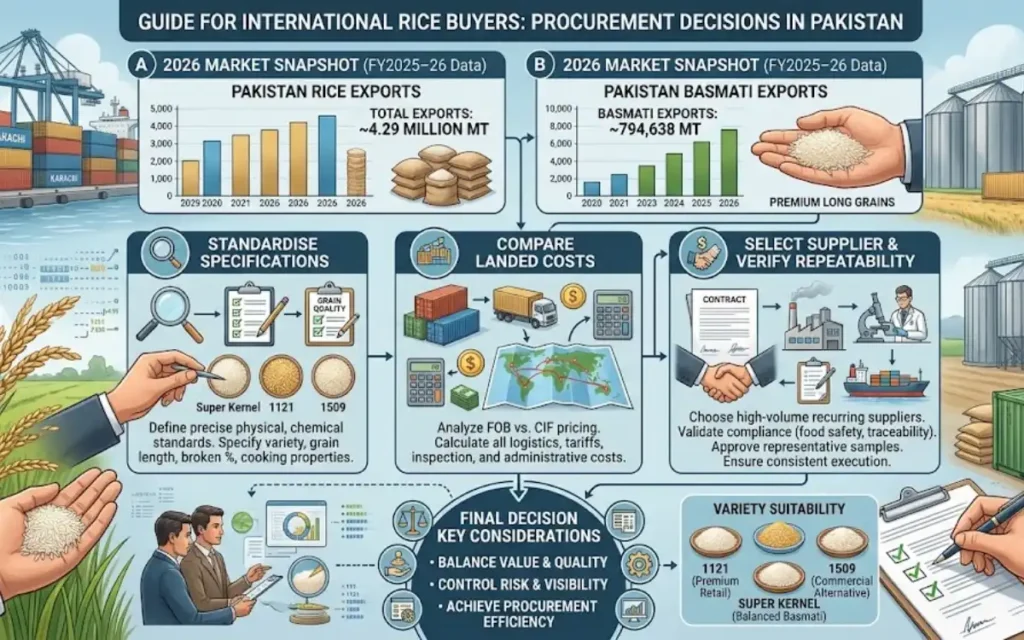 What is the final decision for international rice buyers?