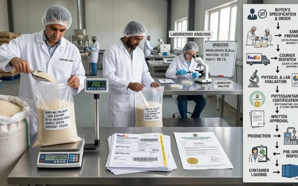 What is the full Basmati rice sample process and cost?
