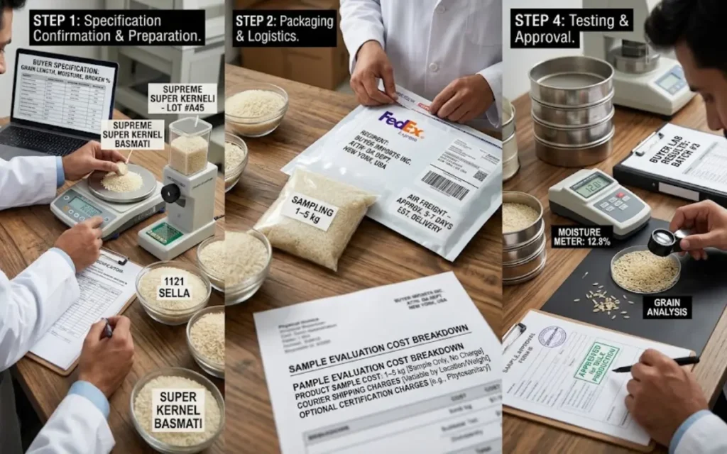 What is the full rice sample process and cost?