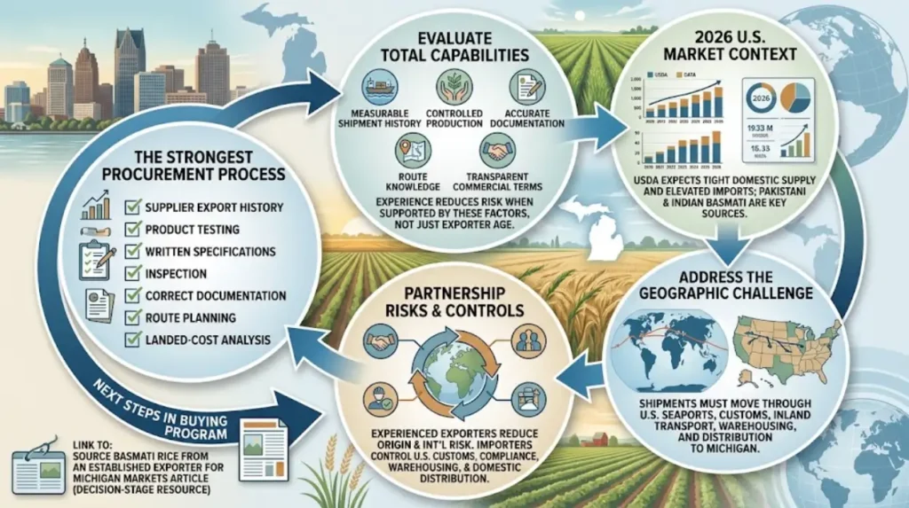 What is the practical conclusion for Michigan Basmati rice sourcing?