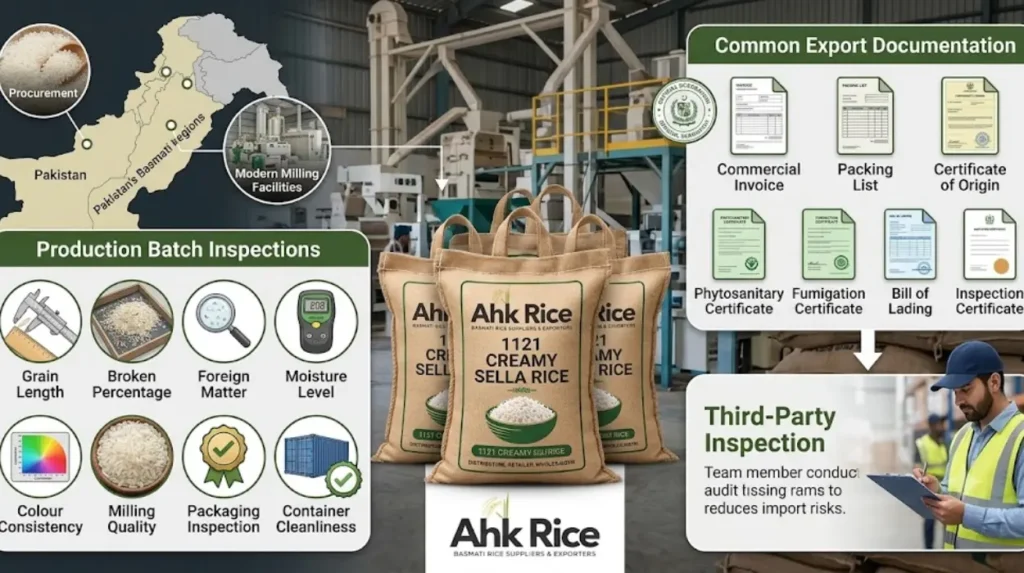 What quality guarantees should buyers expect before purchasing 1121 Creamy Sella Rice?