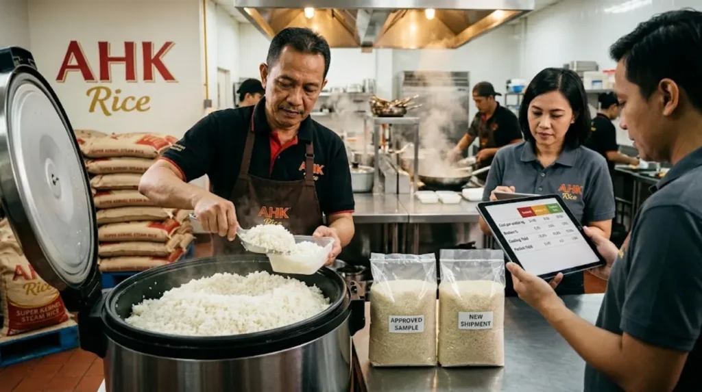 What results can Indonesian restaurants expect from a controlled Super Kernel Steam Rice supply?