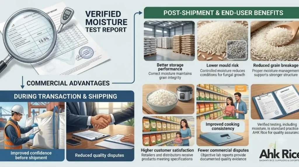What results can Saudi importers expect from verified moisture test reports?