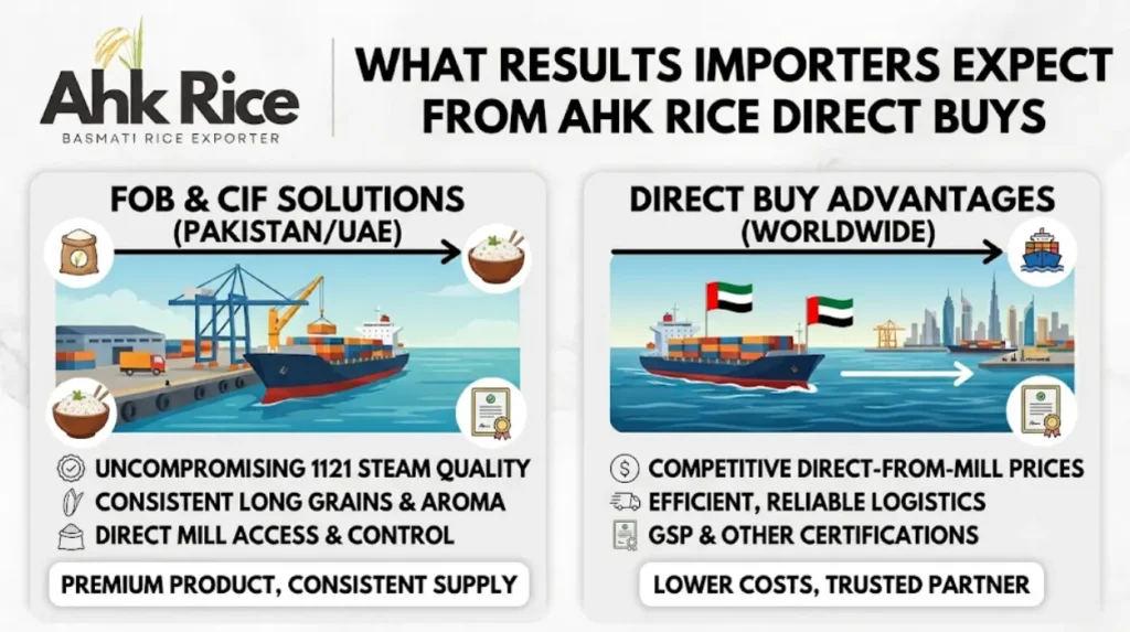 Get Latest 1121 Steam Basmati Rice FOB Pakistan and CIF UAE Prices Direct from Exporter