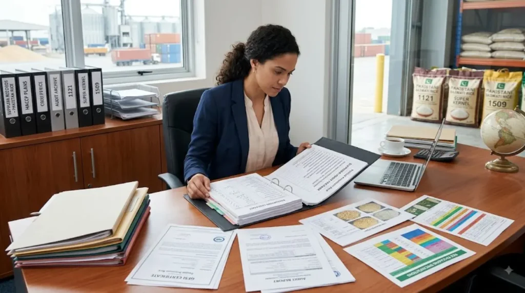 What should an Illinois distributor request before approving a rice factory?